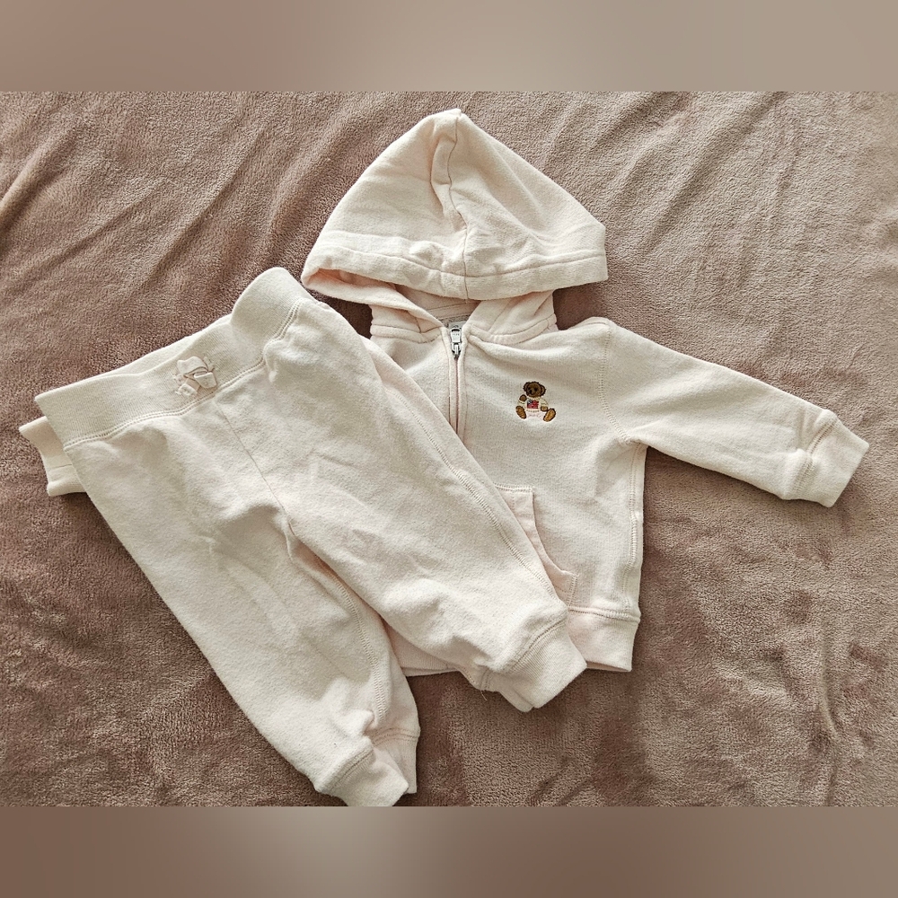 Ralph Lauren - 9 month - light pink sweat suit
